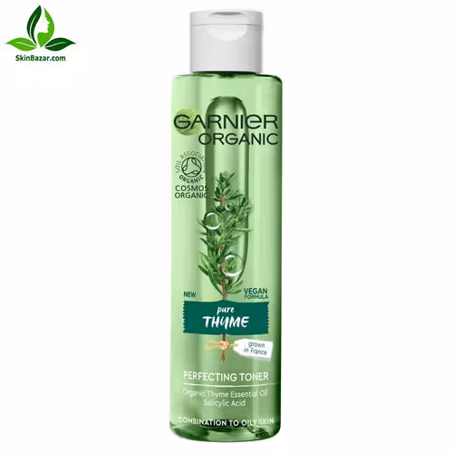 تونر پاک کننده صورت گارنیه مدل Organic حجم 150 میلی لیتر عصاره آویشن کد 593