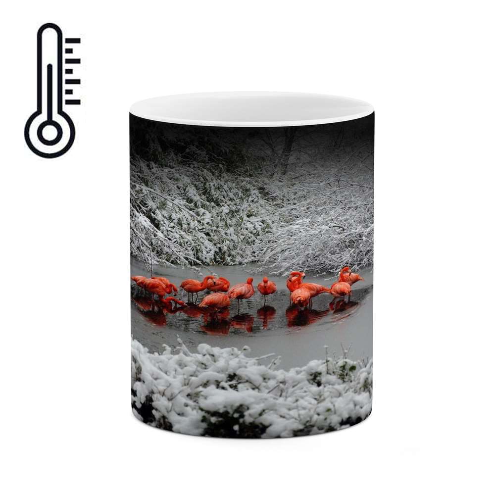 ماگ حرارتی کاکتی طرح منظره برفی مدل mgh15054