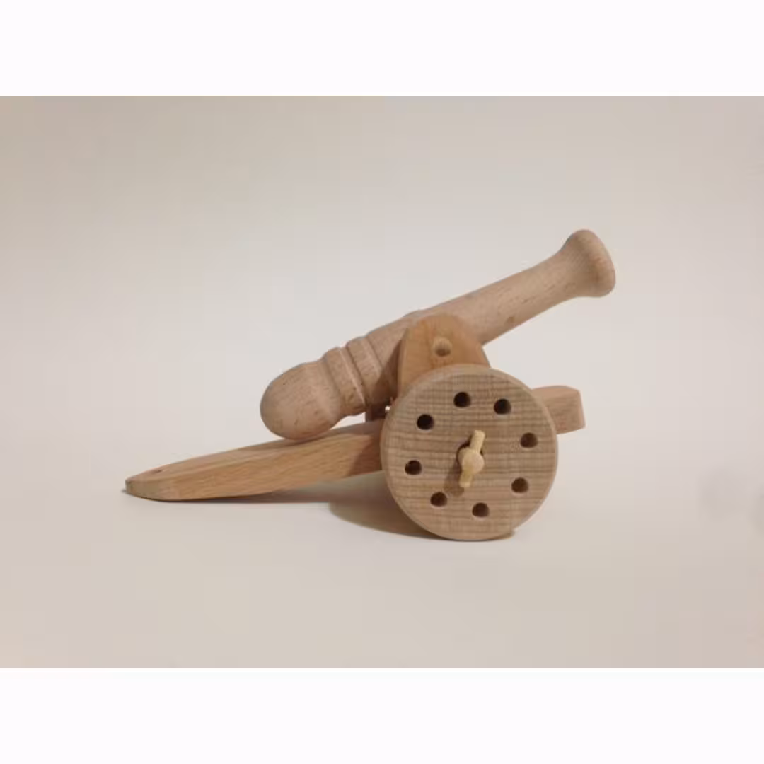توپ جنگی چوبی دکوری با طول15cm
