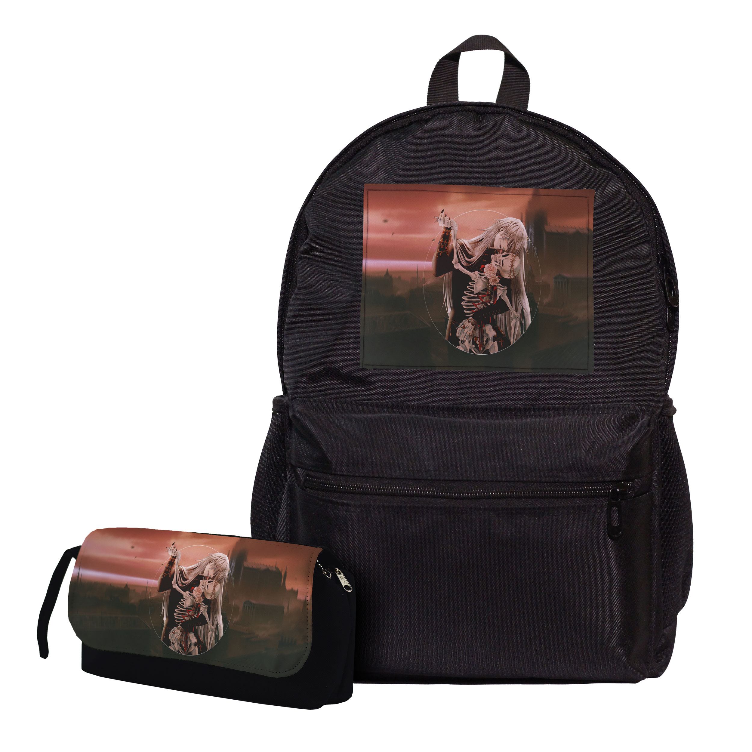 کوله پشتی طرح انیمه خادم سیاه کد black butler به همراه جامدادی