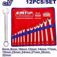ست آچار 12 عددی یک سر رینگ ایمتاپ EMTOP مدل ECSS11202