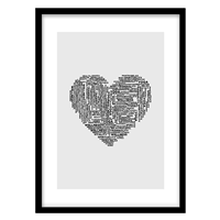 قیمت و خرید تابلو دکوراتیو مدل تایپوگرافی مدرن کد 0409