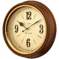 ساعت چوبی با زه فلزی آبکاری کد محصول: W-2032-HAGEN