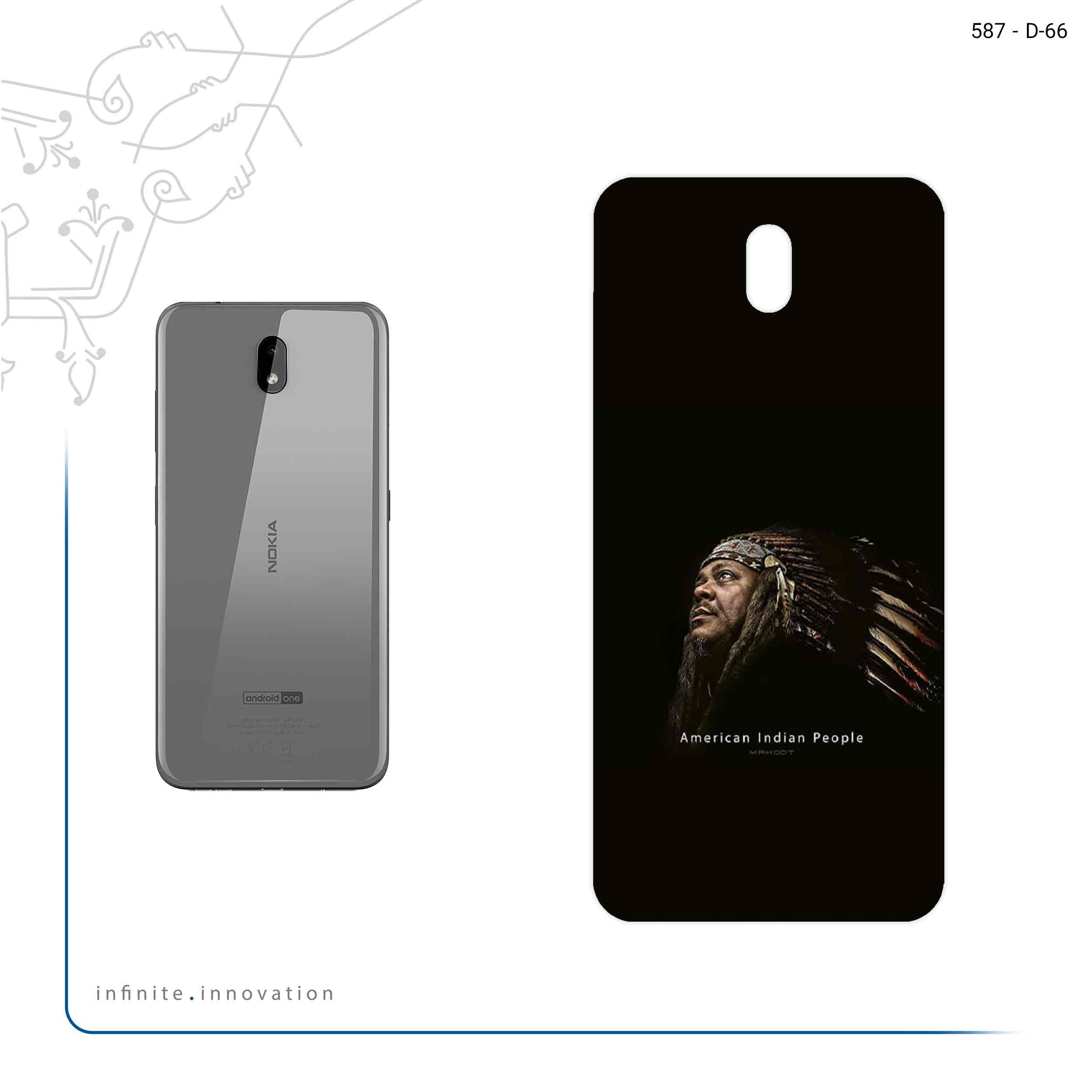 برچسب پوششی ماهوت مدل Portrait of an Indian Man مناسب برای گوشی موبایل نوکیا 3.2 TA-1156