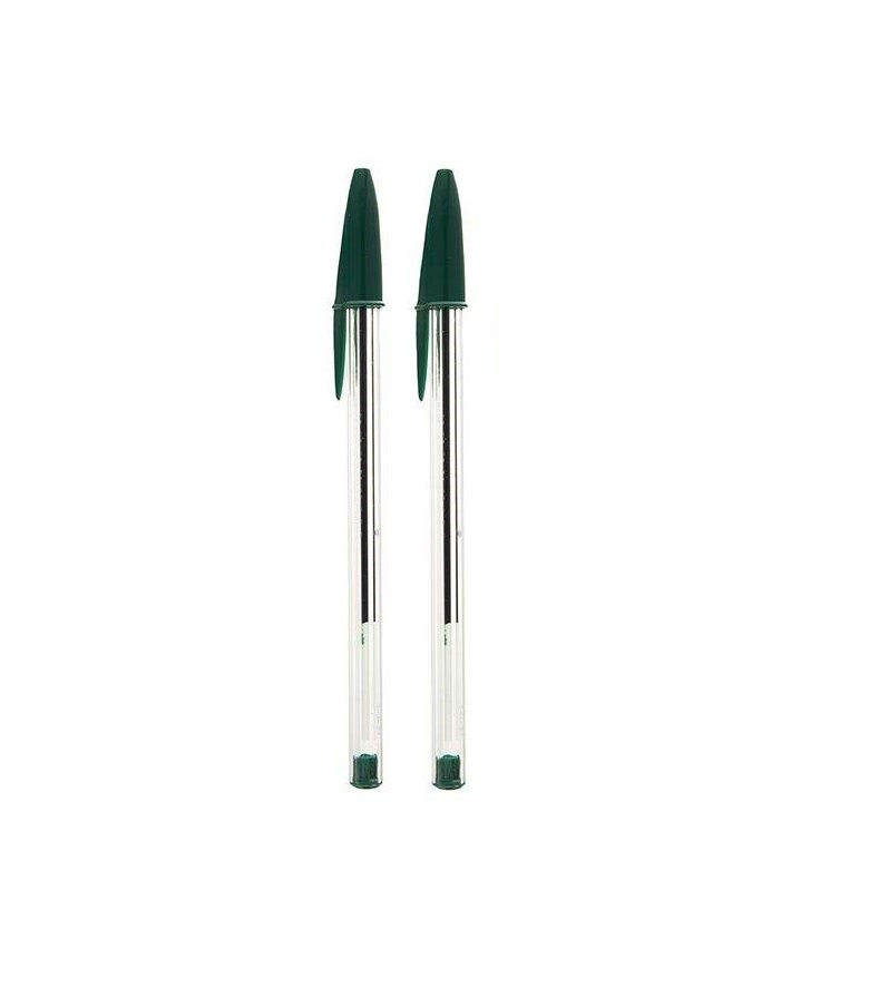 خودکار سبز بیک Cristal Medium کد B12 بسته 2 عددی