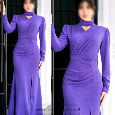 پیراهن شب زنانه ماکسی مجلسی کرپ دبل فیس مدل شرمین