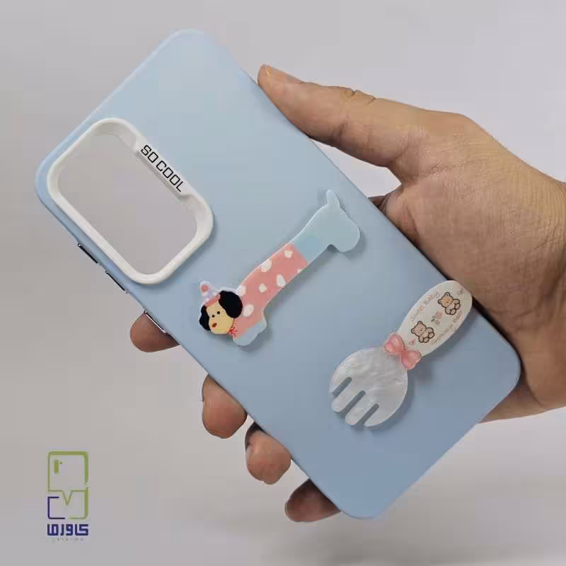قاب گوشی سامسونگ a56 دخترانه | طرح سگ کارتونی آبی آسمانی| Samsung A56