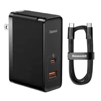 شارژر دیواری 100 وات باسئوس مدل GaN5 PRO 100W به همراه کابل تبدیل USB-C