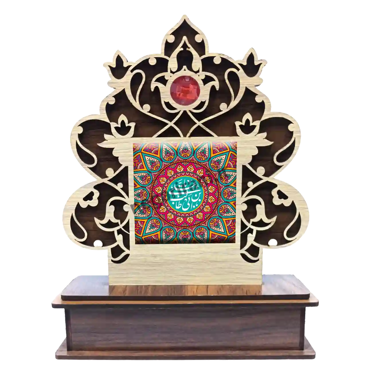 تندیس کاشی گلدار یا علی ابن ابی طالب مدل 2D 250