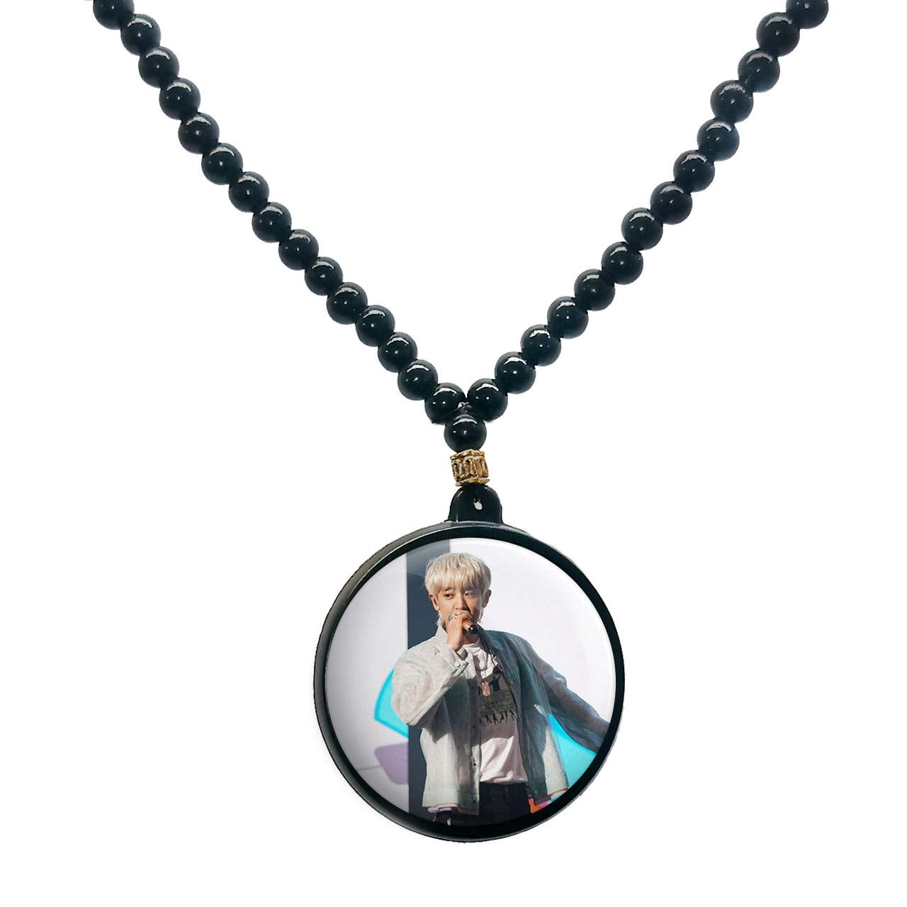 گردنبند پرمانه طرح exo کد pmd.13866 مدل دو طرفه