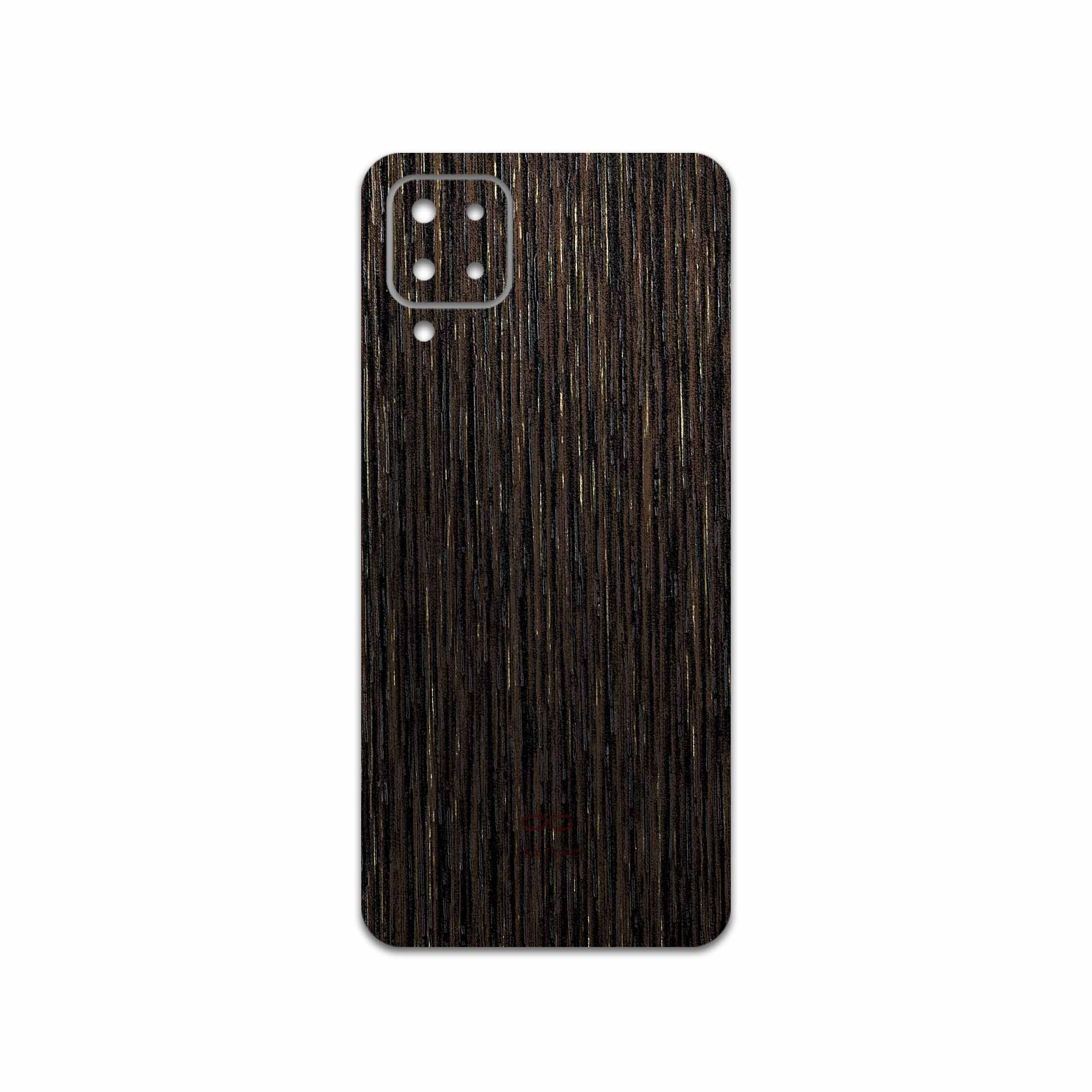 برچسب پوششی ماهوت مدل Dark-Gold-Stripes-Wood مناسب برای گوشی موبایل سامسونگ Galaxy M12