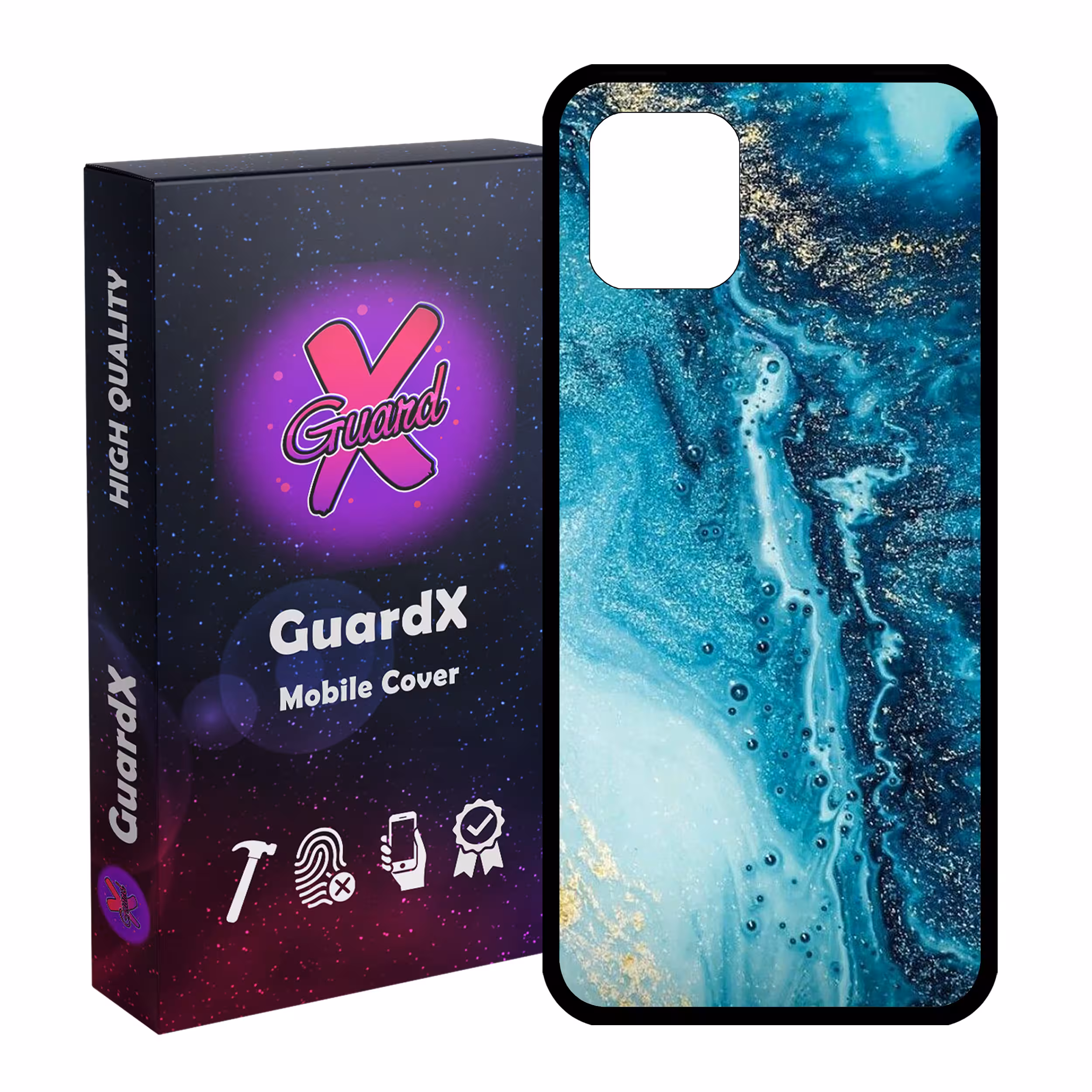 کاور گارد ایکس طرح آبی مدل Glass10402 مناسب برای گوشی موبایل سامسونگ Galaxy Note 10 Lite / A81