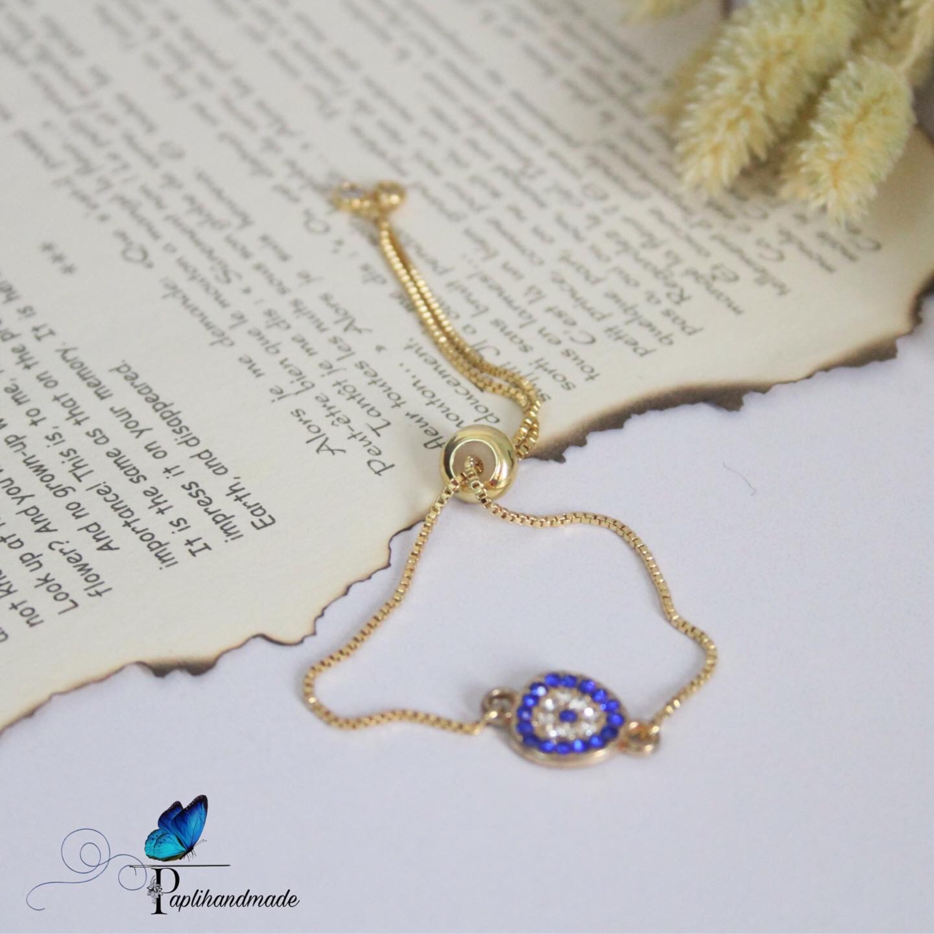 دستبند آسانسوری با پلاک چشم نظر