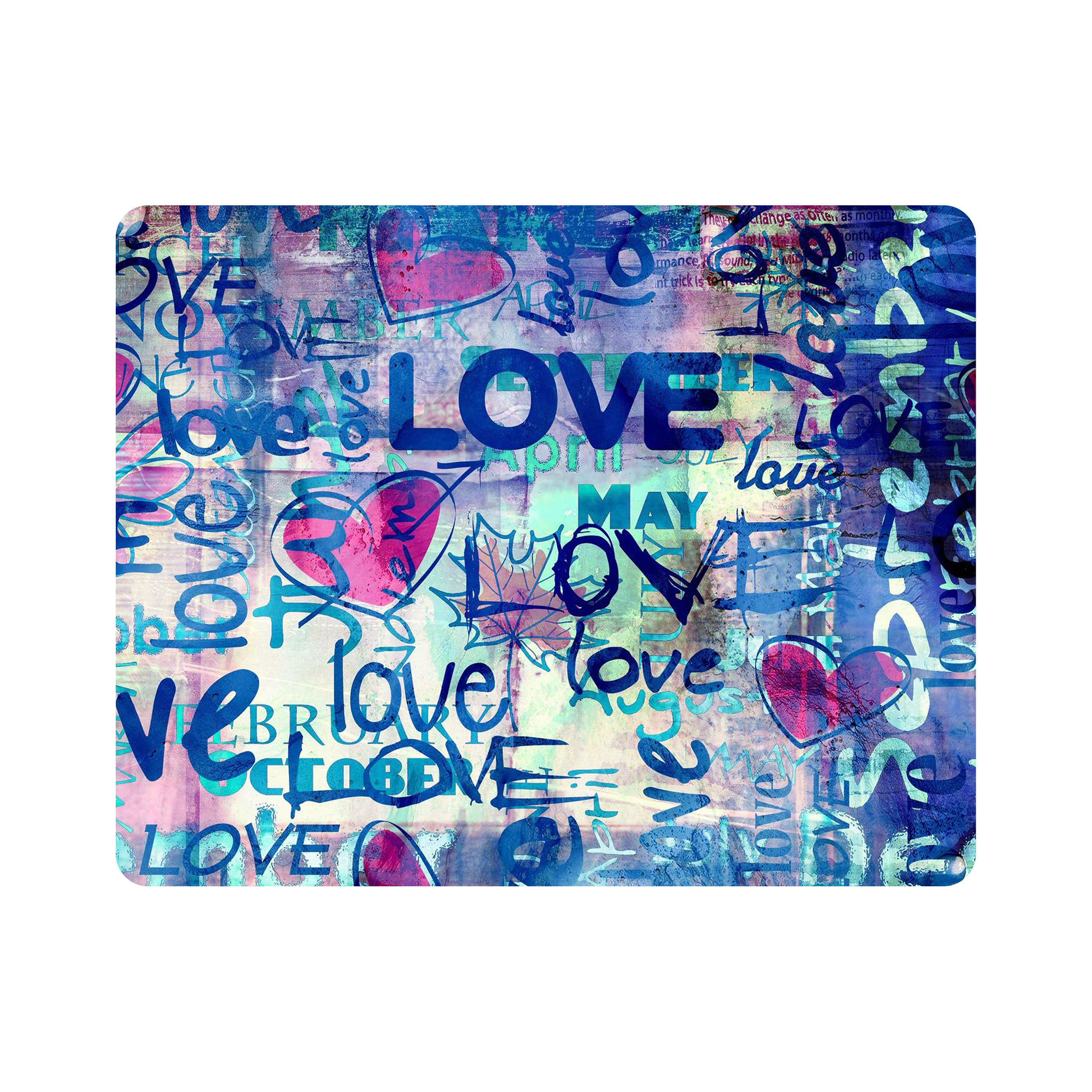 ماوس پد اطلس آبی طرح عشق و قلب مدل T1233