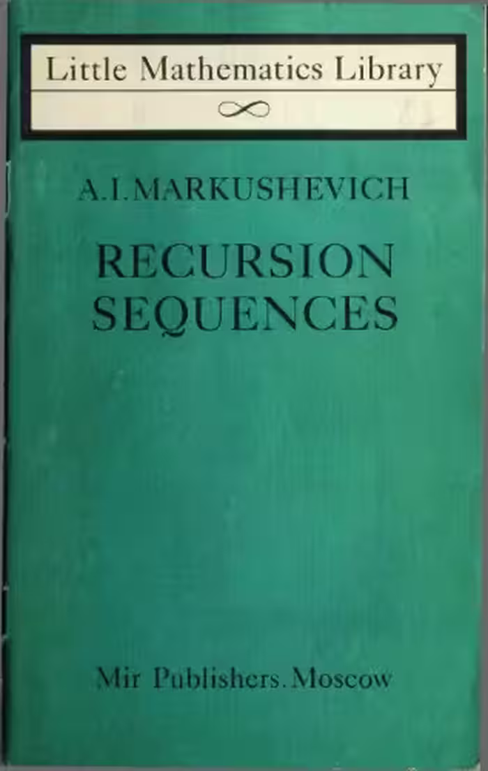 خرید و دانلود نسخه کامل کتاب RECURSION SEQUENCES