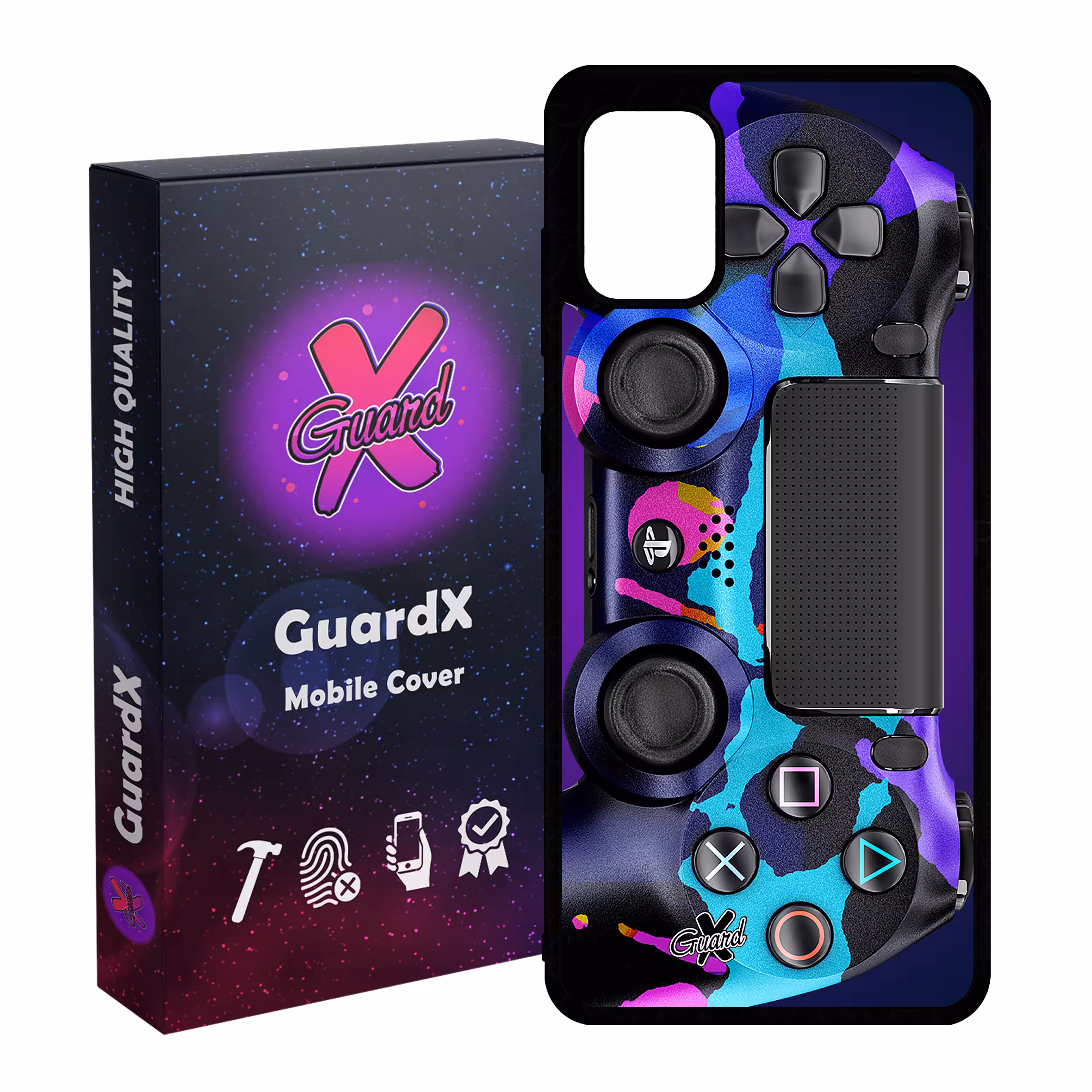 کاور گارد ایکس طرح PS4 Controller مدل Glass10089 مناسب برای گوشی موبایل سامسونگ Galaxy A31