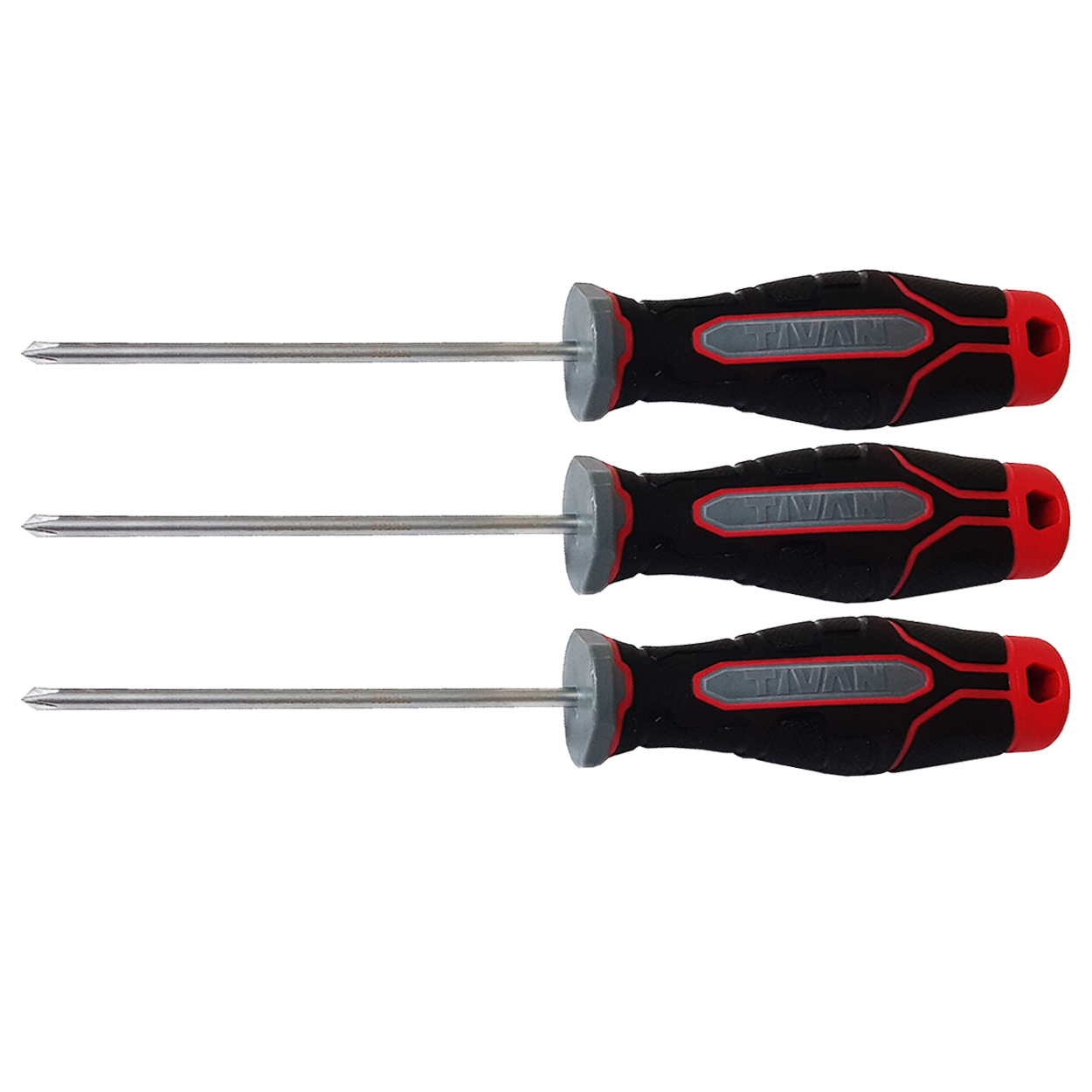 پیچ گوشتی چهارسو تیوان مدل AT - 4x100 مجموعه 3 عددی