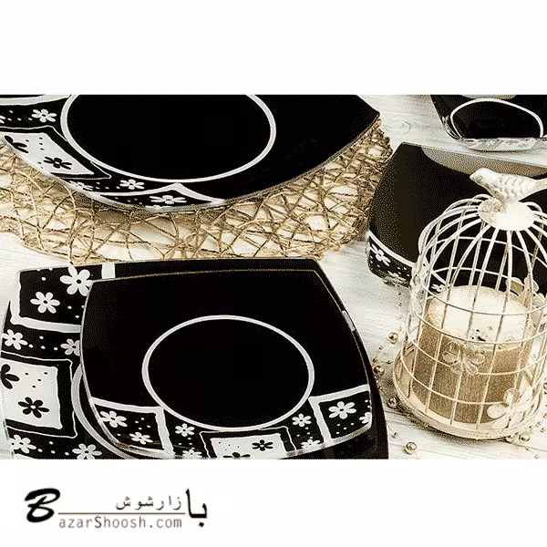 سرویس 6 نفره غذا خوری 25 پارچه بلور آرکوفام طرح بهاره