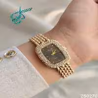 خرید ساعت زنانه مارک longines صفحه مستطیلی دور نگین کد 1915177 - ردگل