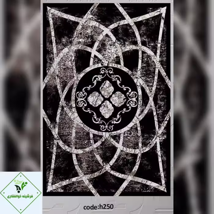 فرشینه چاپی کدh250سایز گرد 100 در 100