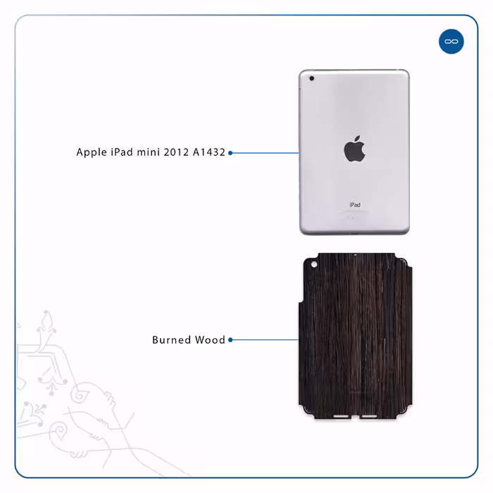 برچسب پوششی ماهوت مدل Burned Wood مناسب برای تبلت اپل iPad mini 2012 A1432