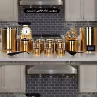 سرویس 32پارچه تمام طلایی برند ارتیستن بدنه ورق ضدزنگ 