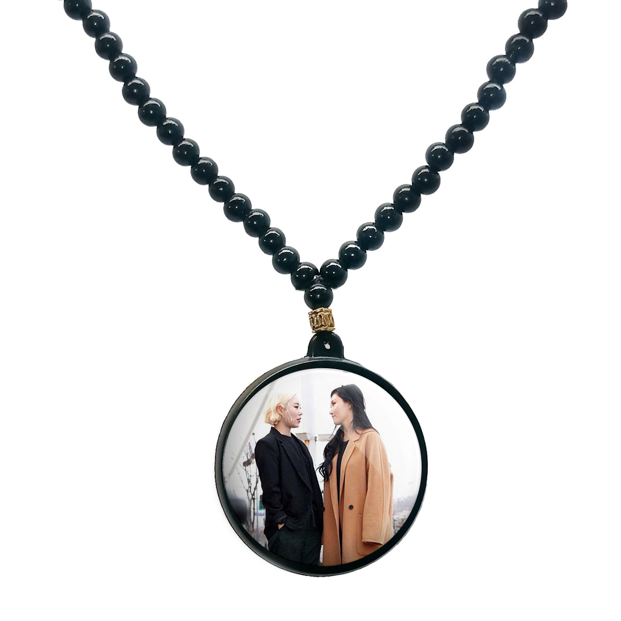 گردنبند پرمانه طرح mamamoo کد pmd.13377 مدل دو طرفه