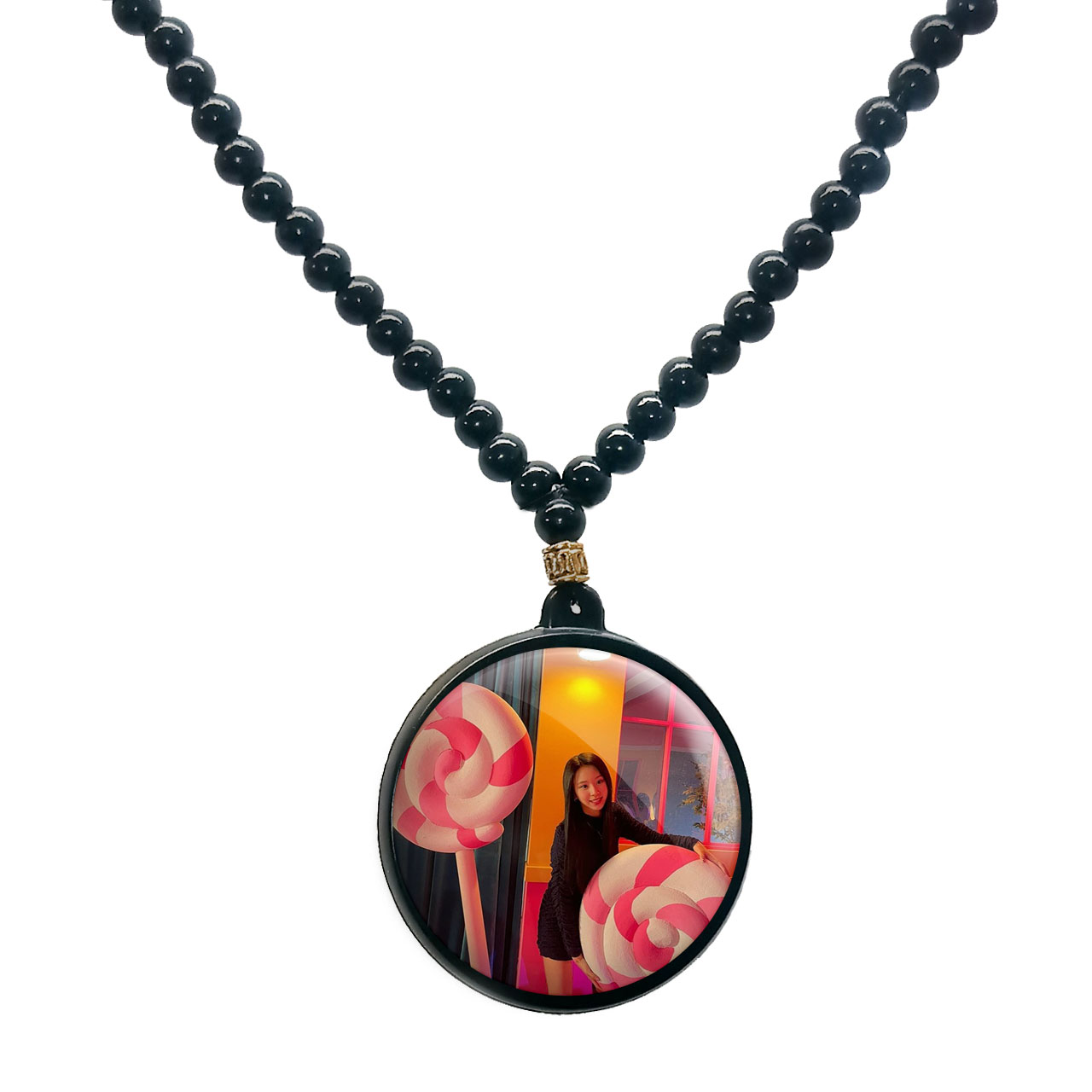 گردنبند پرمانه طرح تو ایس کد pmd.19670 مدل دو طرفه