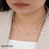گردنبند استیل آبکاری نقره Stainless Steel کد STN254