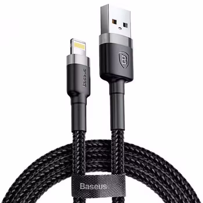 کابل شارژ USB به لایتنینگ بیسوس مدل Cafule CALKLF-AG1 طول 50 سانتی متر توان 2.4 آمپر