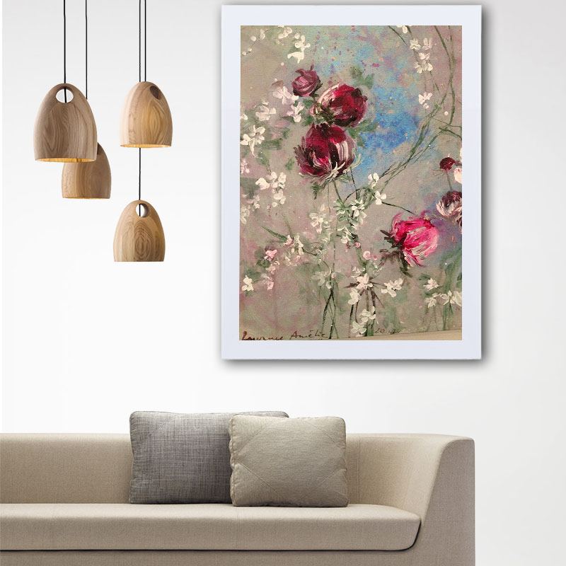 تابلو گالری استاربوی طرح گل مدل هنری L58