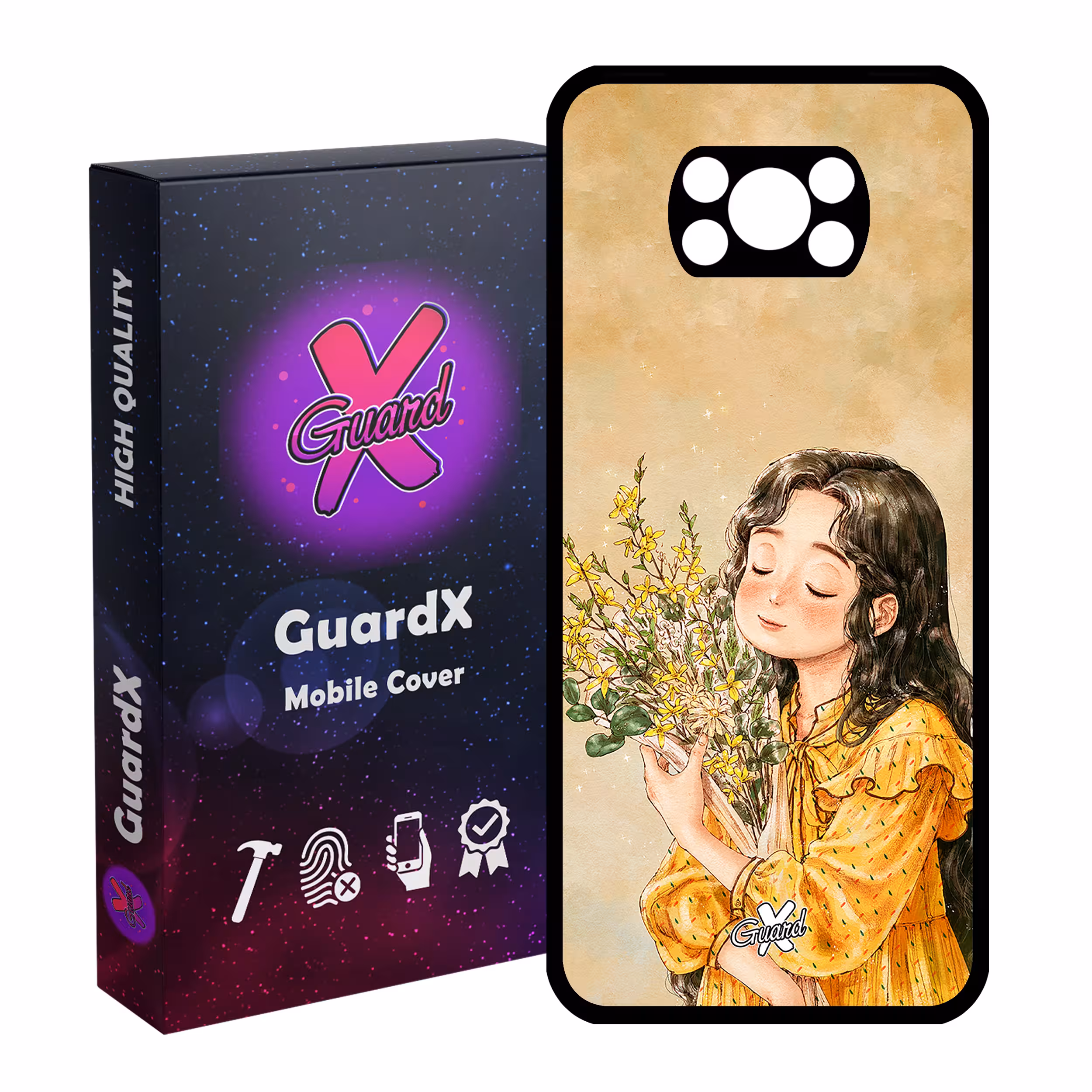 کاور گارد ایکس طرح دختر مدل Glass10232 مناسب برای گوشی موبایل شیائومی Poco X3 Pro