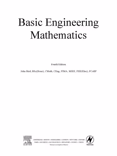 خرید و دانلود نسخه کامل کتاب Basic Engineering Mathematics, Fourth Edition