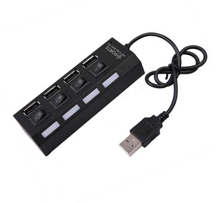 هاب USB چهار پورت کلید دار
