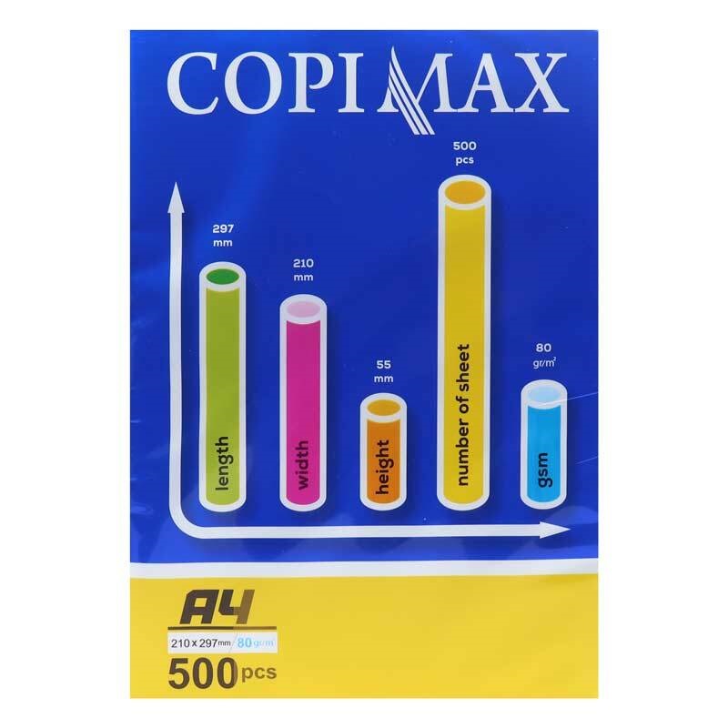 کاغذ COPIMAX 80g A4 نوین کاغذ بسته 500 عددی کد 2