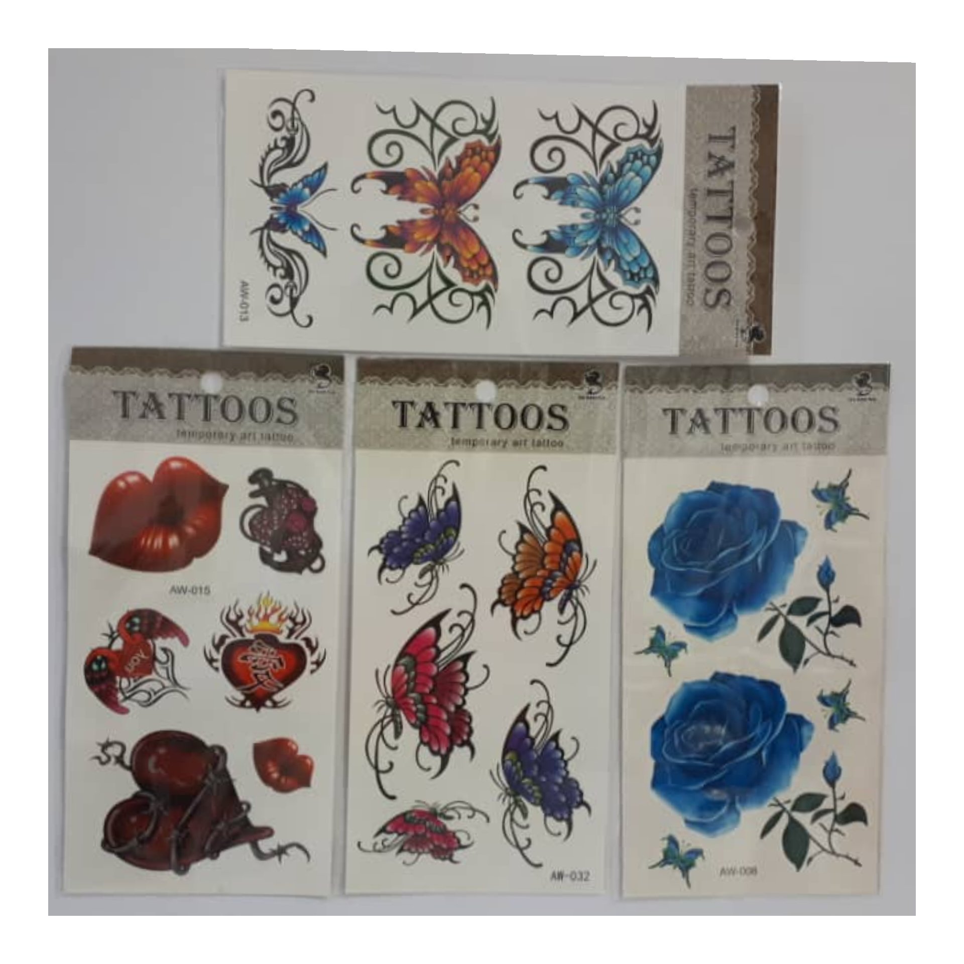 پک 4 عددی برچسب تاتو موقت