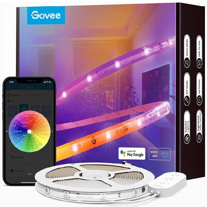 خرید لامپ هوشمند گووی Govee RGBIC LED Strip Light 5M با بهترین قیمت