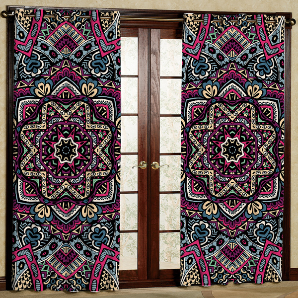 پرده مدل مخمل پانچی کد 6761 سایز 280x140 سانتی متر