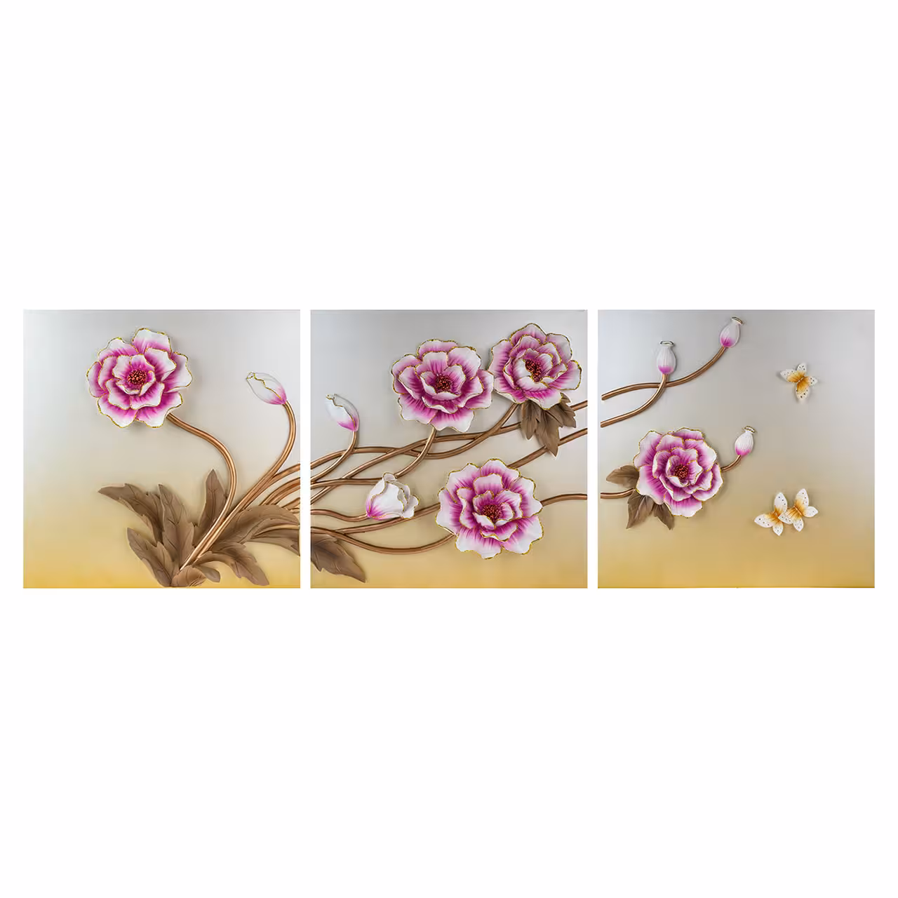 تابلو 3 تکه دکوراد مدل Rose 5