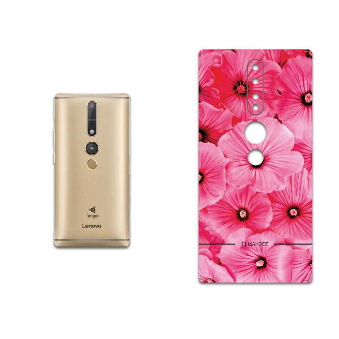 برچسب پوششی ماهوت مدل Pink-Flower مناسب برای گوشی موبایل لنوو Phab2 Pro