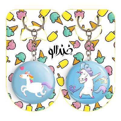 جاکلیدی خندالو مدل اسب تک شاخ یونیکورن کد 10981099 مجموعه 2 عددی