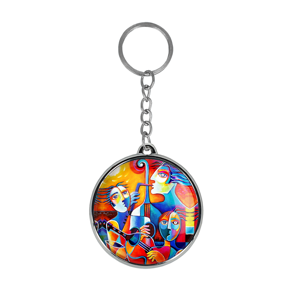 جاکلیدی خندالو طرح نقاشی انتزاعی مدل دوطرفه کد 53215316