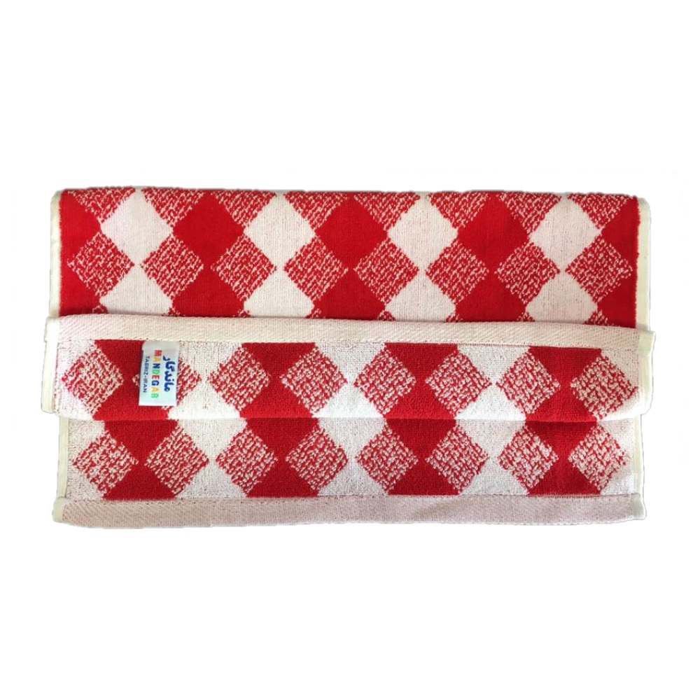 حوله دست و صورت ماندگار مدل لوزی سایز 40x80 سانتی متر