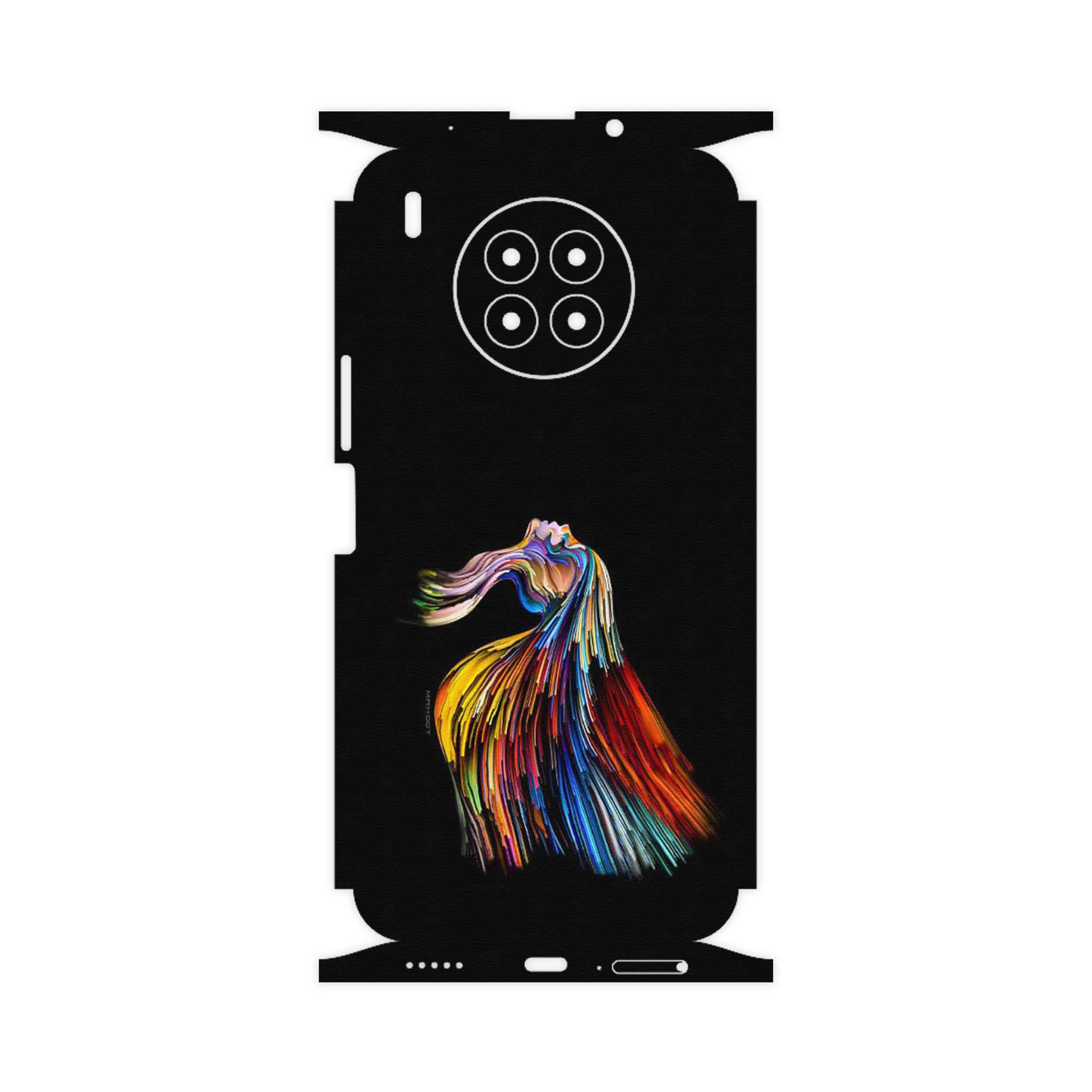 برچسب پوششی ماهوت مدل Rainbow Hair Digital Art-FullSkin مناسب برای گوشی موبایل هوآوی Nova 8i