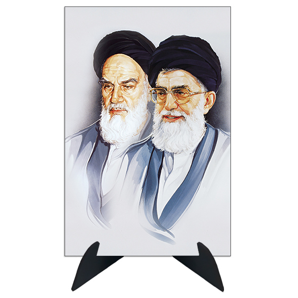 تابلو شاسی رومیزی طرح رهبر سید علی خامنه ای و امام خمینی مدل AG-238
