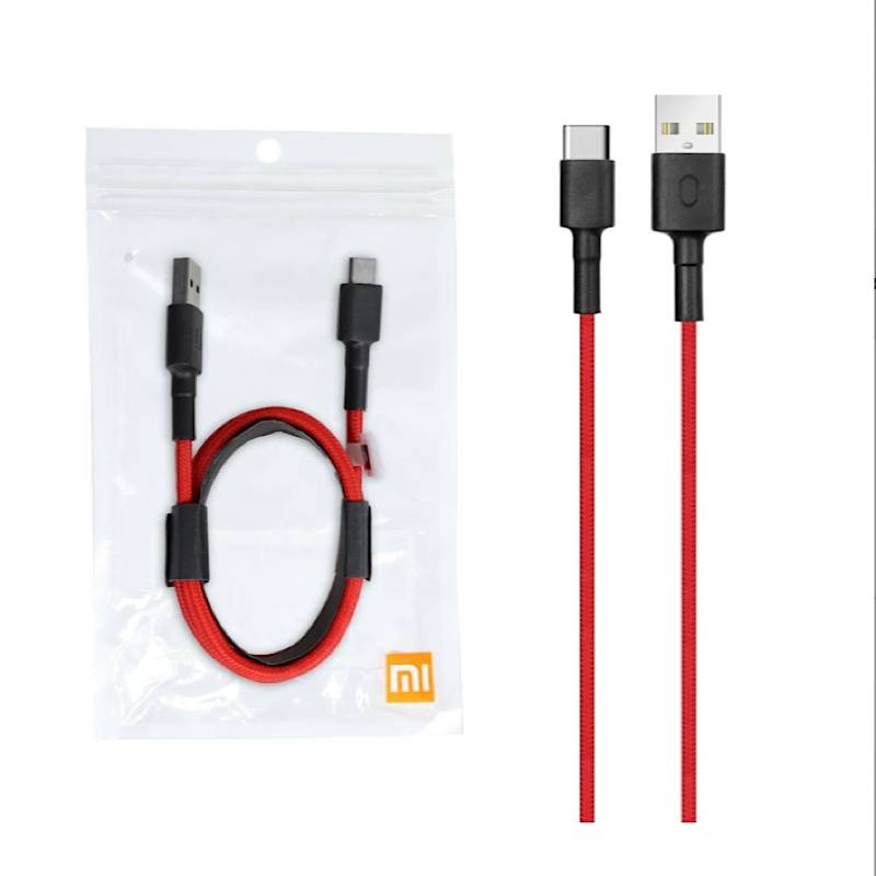 کابل شارژ شیامی کنفی فست تایپ سی 6 آمپر قرمز 