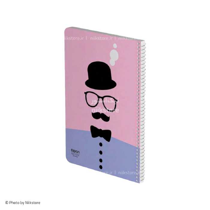 دفتر فنری 100برگ وزیری فانتزی الیپون کد 239