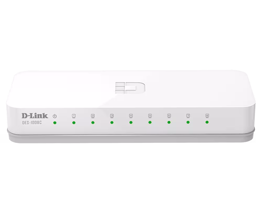 سوئیچ 8 پورت مگابیتی و دسکتاپ دی لینک مدل DES-1008C با گارانتی - دوسو آی تی