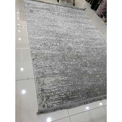 فرش ماشینی زمرد مشهد طرح پتینه کد TA107 زمینه طوسی