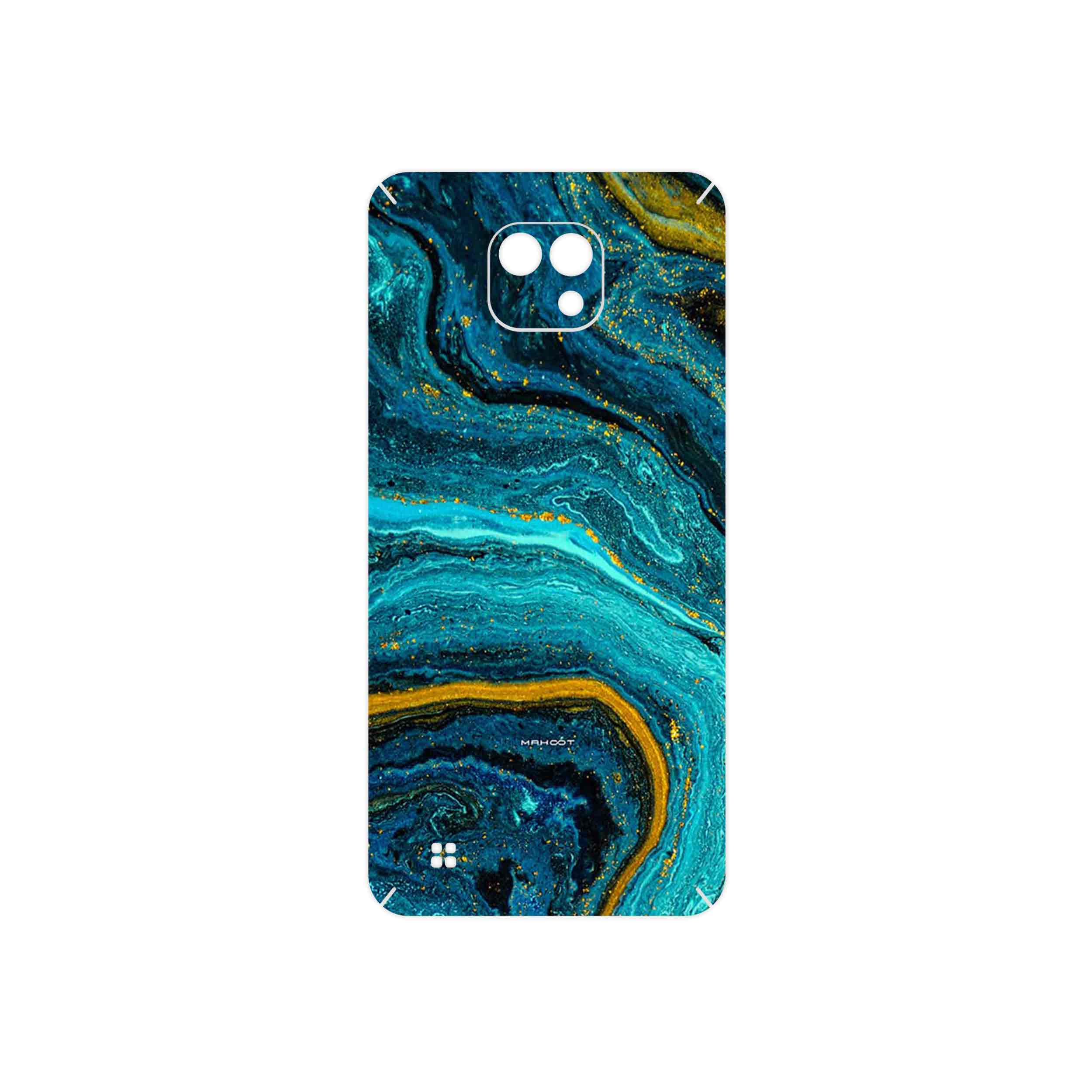 برچسب پوششی ماهوت مدل Turquoise marblewith golden streaks مناسب برای گوشی موبایل ال جی X Cam
